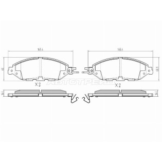 Колодки тормозные перед NISSAN MURANO Z52 16-/PATHFINDER R52 15- SAT