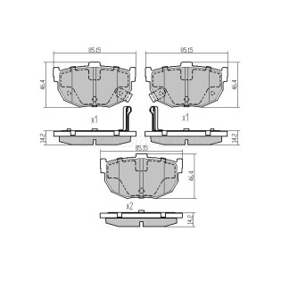 Колодки тормозные зад HYUNDAI ELANTRA 00-06/COUPE 01-09/TIBURON 06-09 SAT