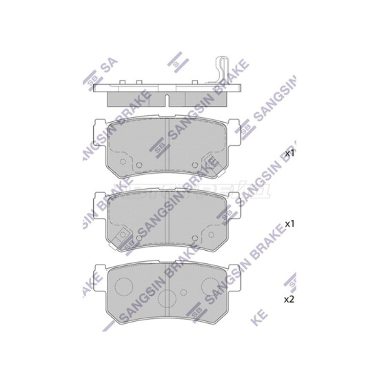 Колодки тормозные зад SSANGYONG ACTYON SPORT 07-/ KORANDO 96-07/ REXTON 01- SANGSIN BRAKE