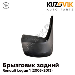 Брызговик задний правый Renault Logan 1 (2005-2013) KUZOVIK