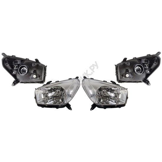 Фары Тойота Рав4 Toyota Rav4 2 XA20 (2000-2005) комплект 2 штуки левая и правая SAT высокое качество